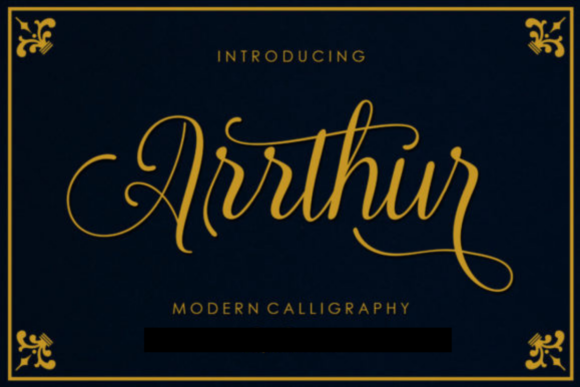 Arrthur: A Classic Script Font for Your Brand