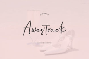 Awestruck: A Light Script Font for Crafters