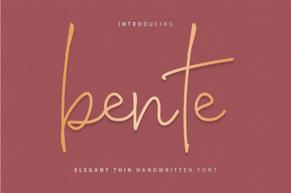Bente: A Bold Script Font for Modern Brand Identity