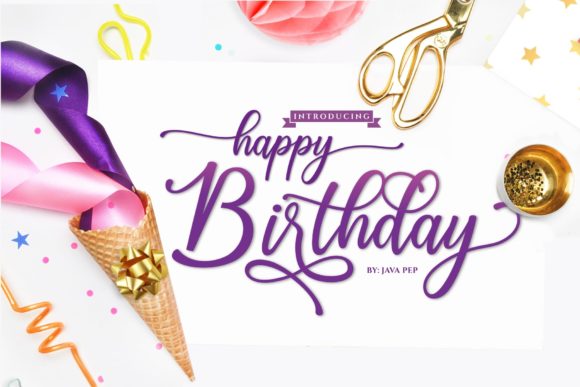 Happy Birthday: A Bold Script Font for Your Brand