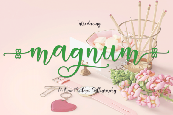 Magnum: A Sweet Script Font for Crafters