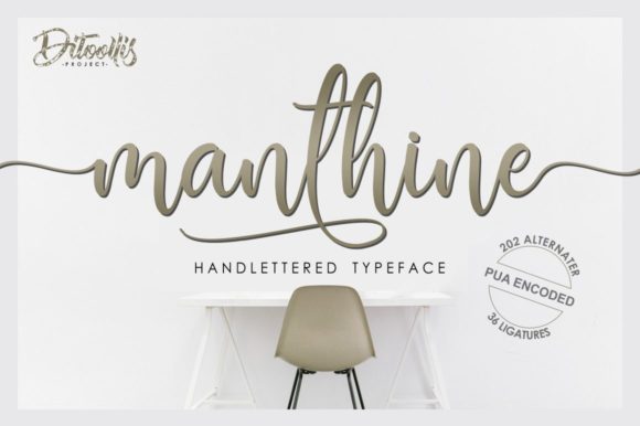 Manthine: A Casual Yet Elegant Script Font for Web