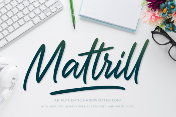 Mattrill: A Distinctive Script Font for Editorial Design